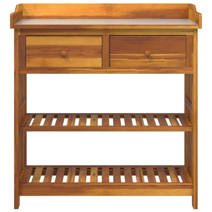 Tuinkast met lade met plank met opslag Bruin 78 x 36,5 x 78 cm Massief acaciahout
