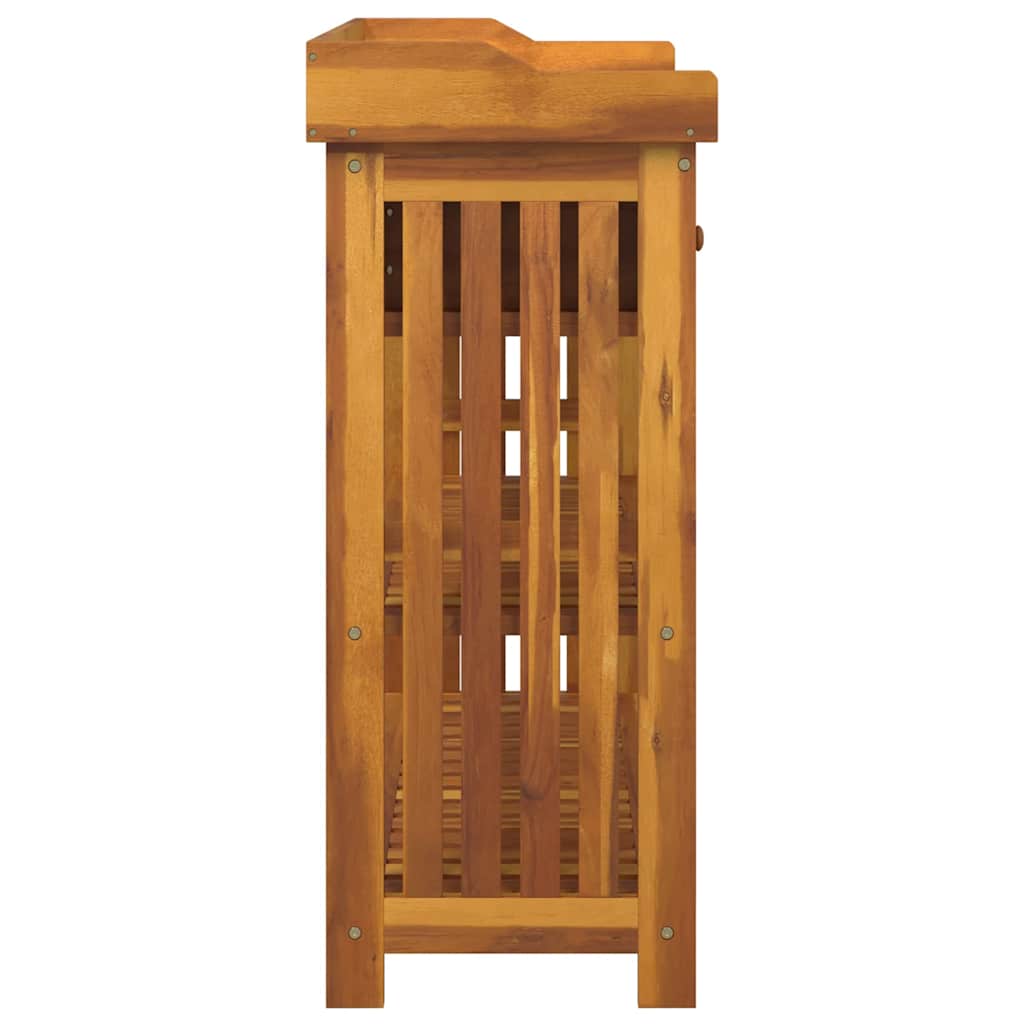 Tuinkast met lade met plank met opslag Bruin 78 x 36,5 x 78 cm Massief acaciahout