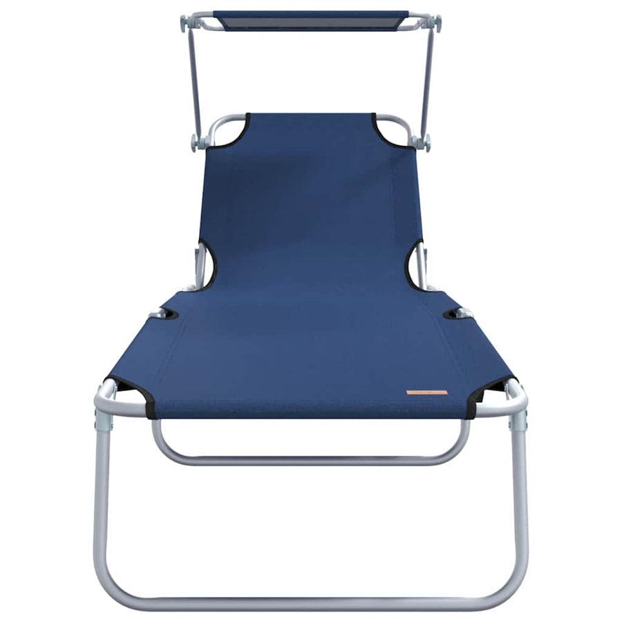 Ligstoel 2 pcs Blauw 58 x 188 x 77cm Polyester