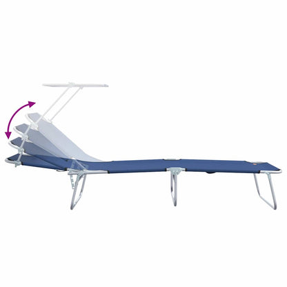 Ligstoel 2 pcs Blauw 58 x 188 x 77cm Polyester