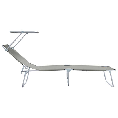 Ligstoel 2 pcs Grijs 58 x 188 x 77cm Polyester