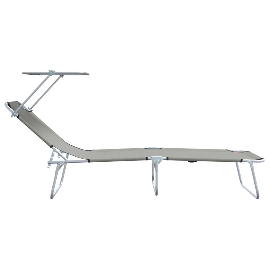 Ligstoel 2 pcs Grijs 58 x 188 x 77cm Polyester