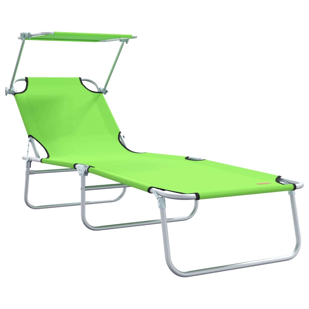 Ligstoel 2 pcs Groen 58 x 188 x 77cm Polyester
