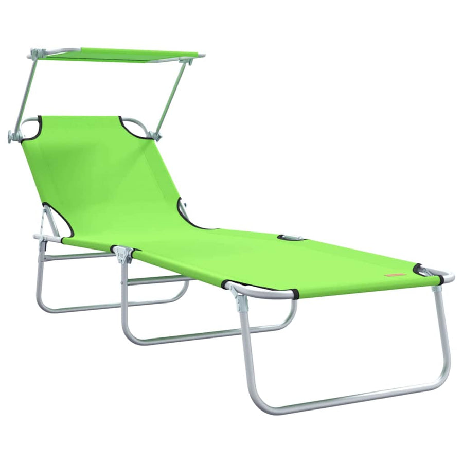 Ligstoel 2 pcs Groen 58 x 188 x 77cm Polyester