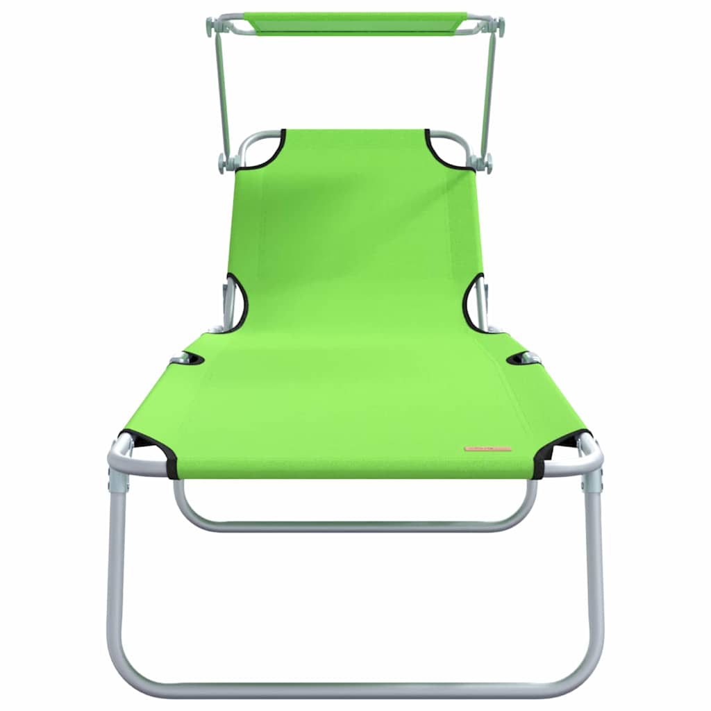 Ligstoel 2 pcs Groen 58 x 188 x 77cm Polyester