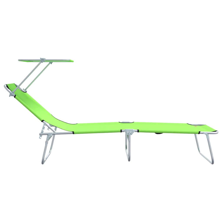 Ligstoel 2 pcs Groen 58 x 188 x 77cm Polyester