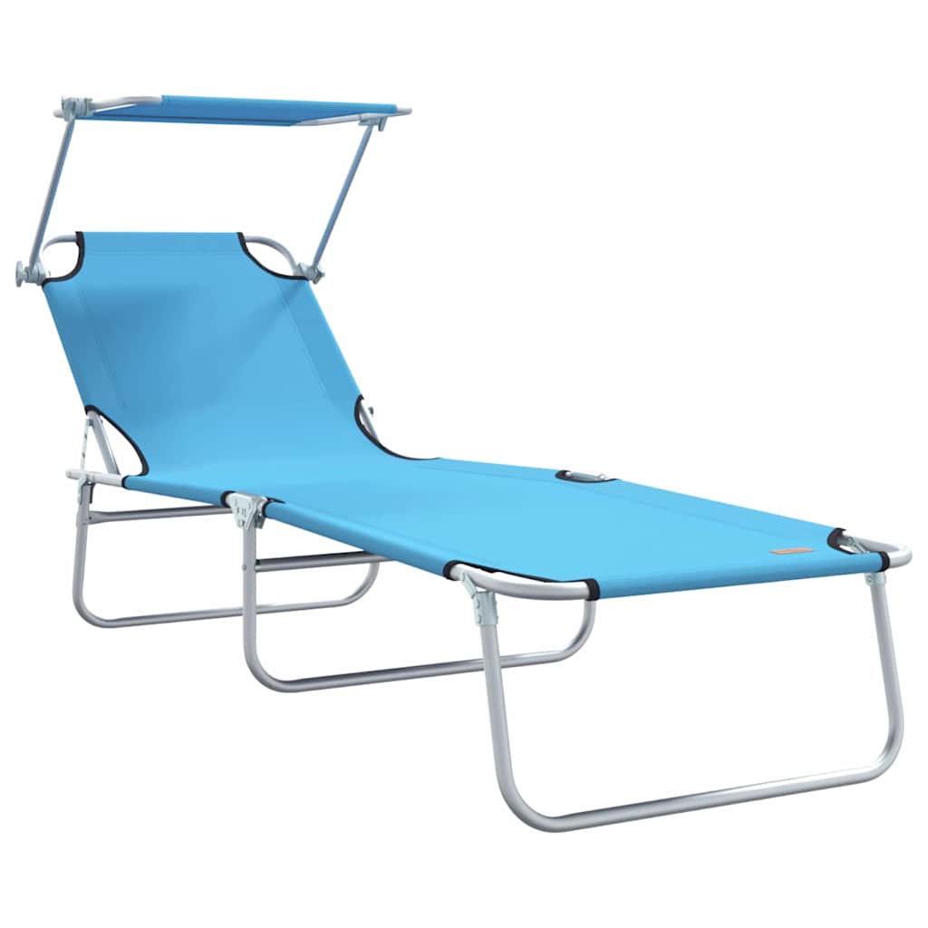 Ligstoel 2 pcs Heldere Blauw 58 x 188 x 77cm Polyester