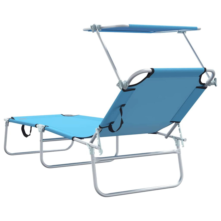 Ligstoel 2 pcs Heldere Blauw 58 x 188 x 77cm Polyester