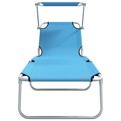 Ligstoel 2 pcs Heldere Blauw 58 x 188 x 77cm Polyester