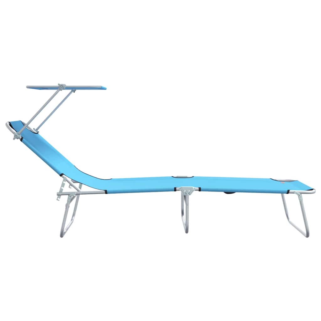 Ligstoel 2 pcs Heldere Blauw 58 x 188 x 77cm Polyester