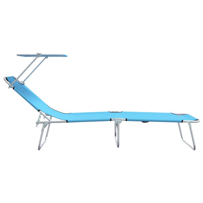 Ligstoel 2 pcs Heldere Blauw 58 x 188 x 77cm Polyester