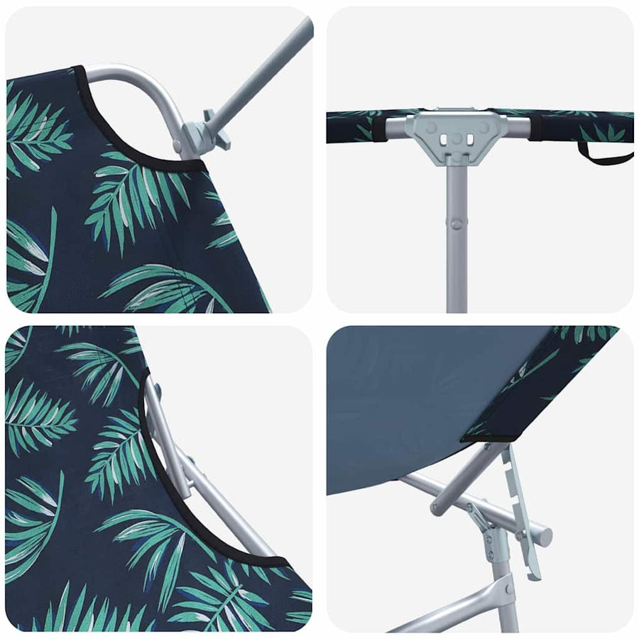 Ligstoel 2 pcs Groen 58 x 188 x 77cm Polyester