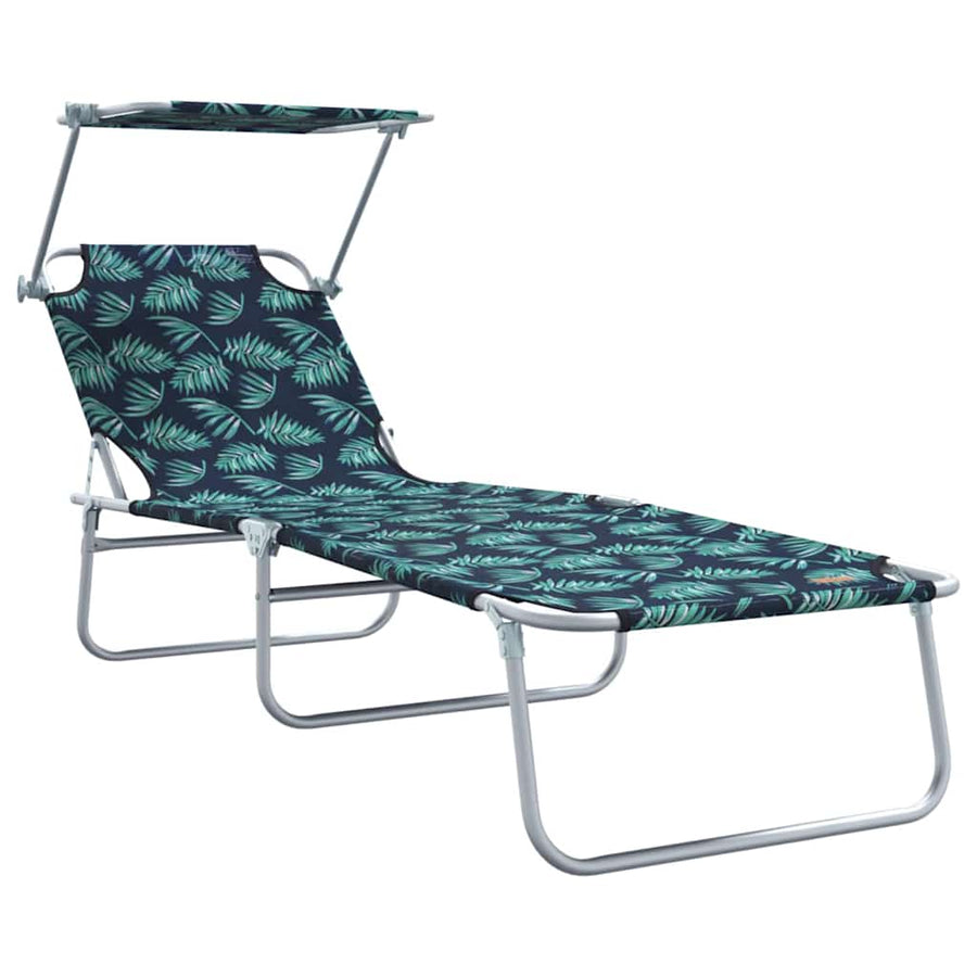 Ligstoel 2 pcs Groen 58 x 188 x 77cm Polyester