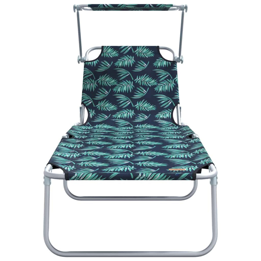 Ligstoel 2 pcs Groen 58 x 188 x 77cm Polyester