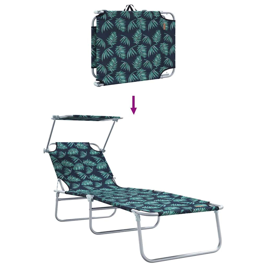 Ligstoel 2 pcs Groen 58 x 188 x 77cm Polyester