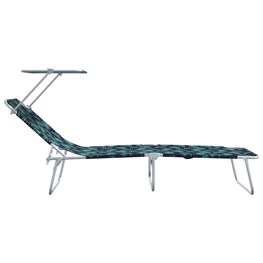 Ligstoel 2 pcs Groen 58 x 188 x 77cm Polyester