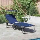 Zonnebed opvouwbaar blauw 190x57x81 cm oxford