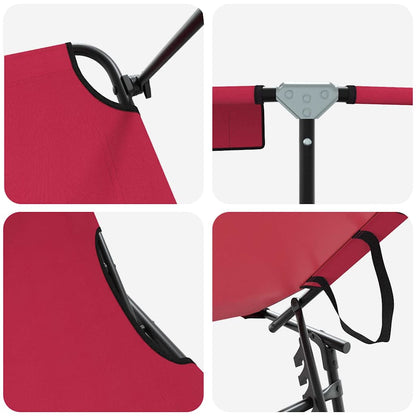 Opvouwbare zonnebed Rood 190 x 57 x 81 cm oxford