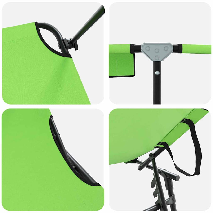 Opvouwbare zonnebed Groen 190 x 57 x 81 cm oxford