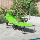 Ligbed opvouwbaar groen 190x57x81 cm oxford