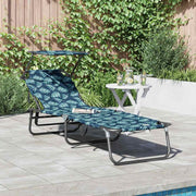Zonnebed opvouwbaar 190x57x81 cm multikleur