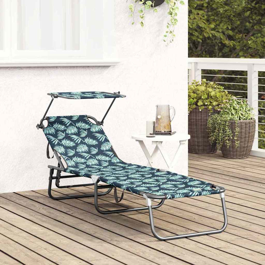 Opvouwbare zonnebed Multikleur 190 x 57 x 81 cm oxford