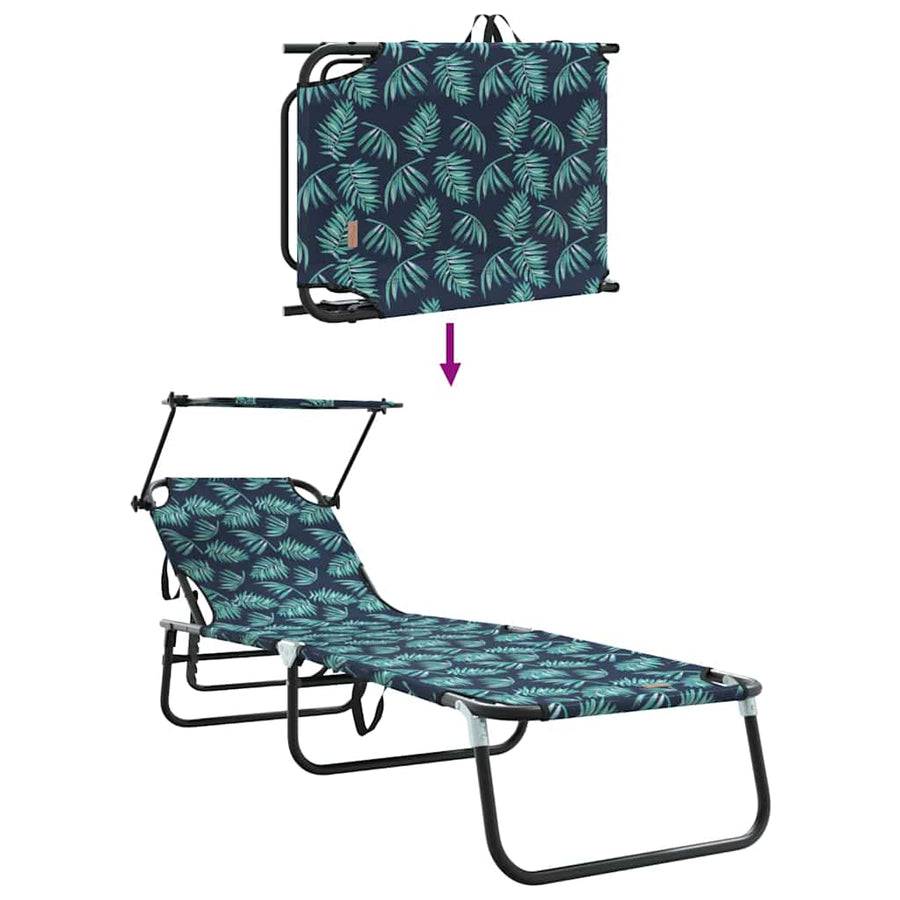 Opvouwbare zonnebed 2 pcs Multikleur 190 x 57 x 81 cm oxford