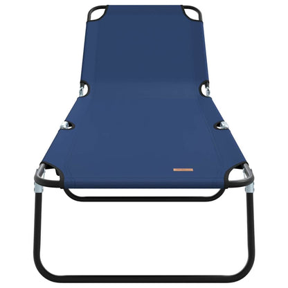 Opvouwbare zonnebed Blauw 188 x 57 x 86,5 cm Polyester