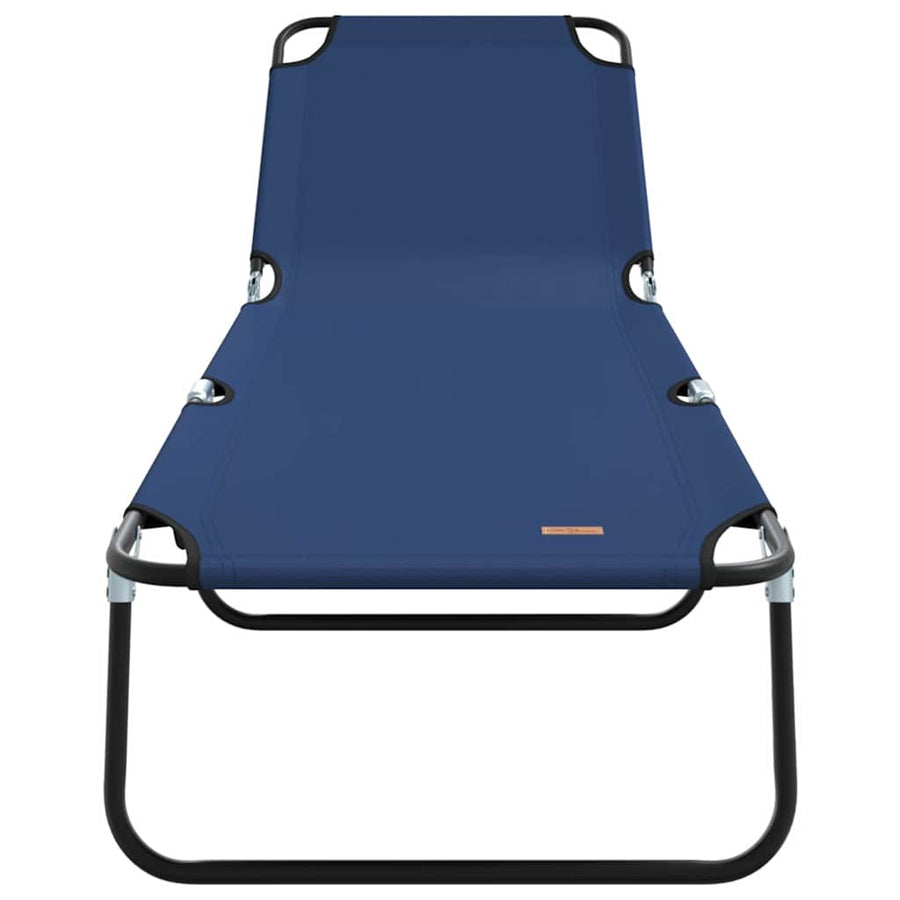 Opvouwbare zonnebed Blauw 188 x 57 x 86,5 cm Polyester