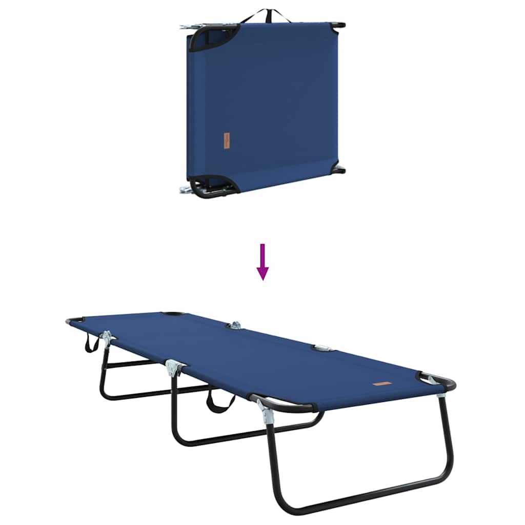 Opvouwbare zonnebed Blauw 188 x 57 x 86,5 cm Polyester