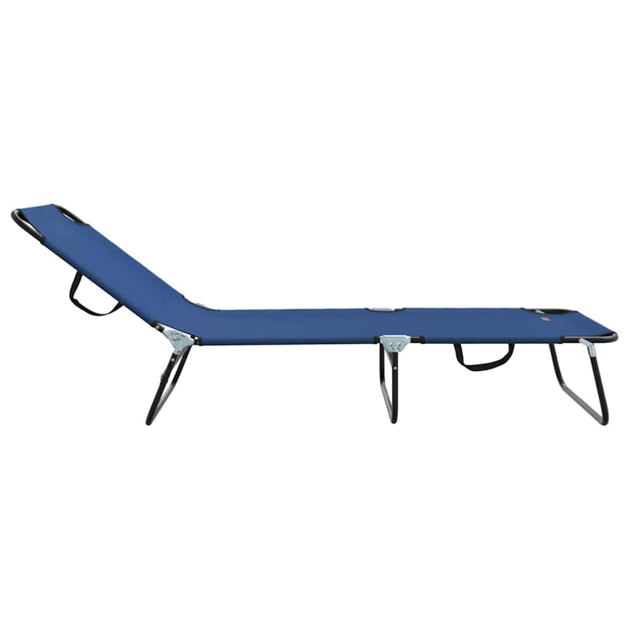 Opvouwbare zonnebed Blauw 188 x 57 x 86,5 cm Polyester