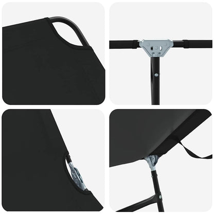 Opvouwbare zonnebed Zwart 188 x 57 x 86,5 cm Polyester