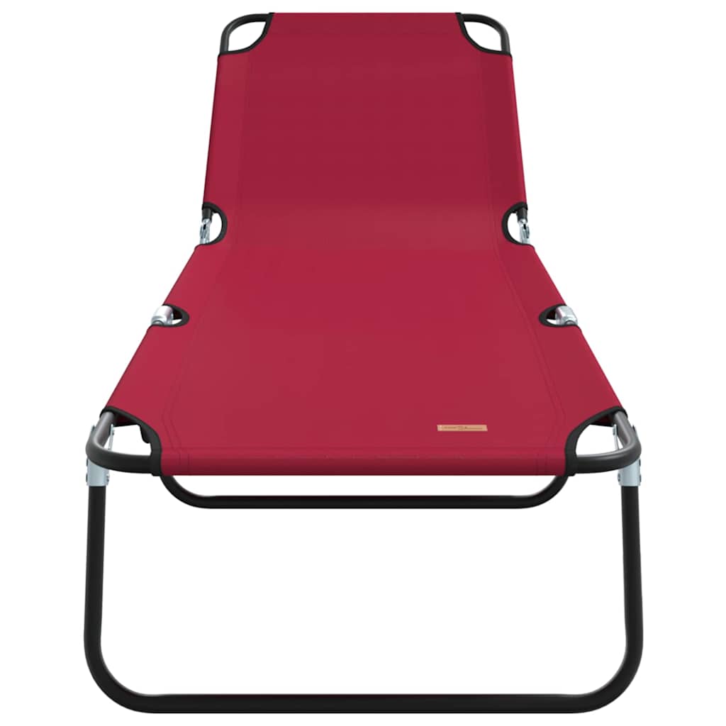 Opvouwbare zonnebed Rood 188 x 57 x 86,5 cm Polyester
