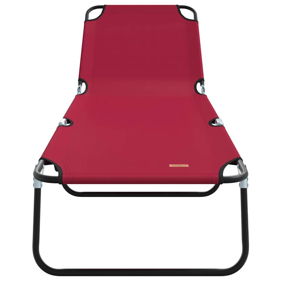 Opvouwbare zonnebed Rood 188 x 57 x 86,5 cm Polyester