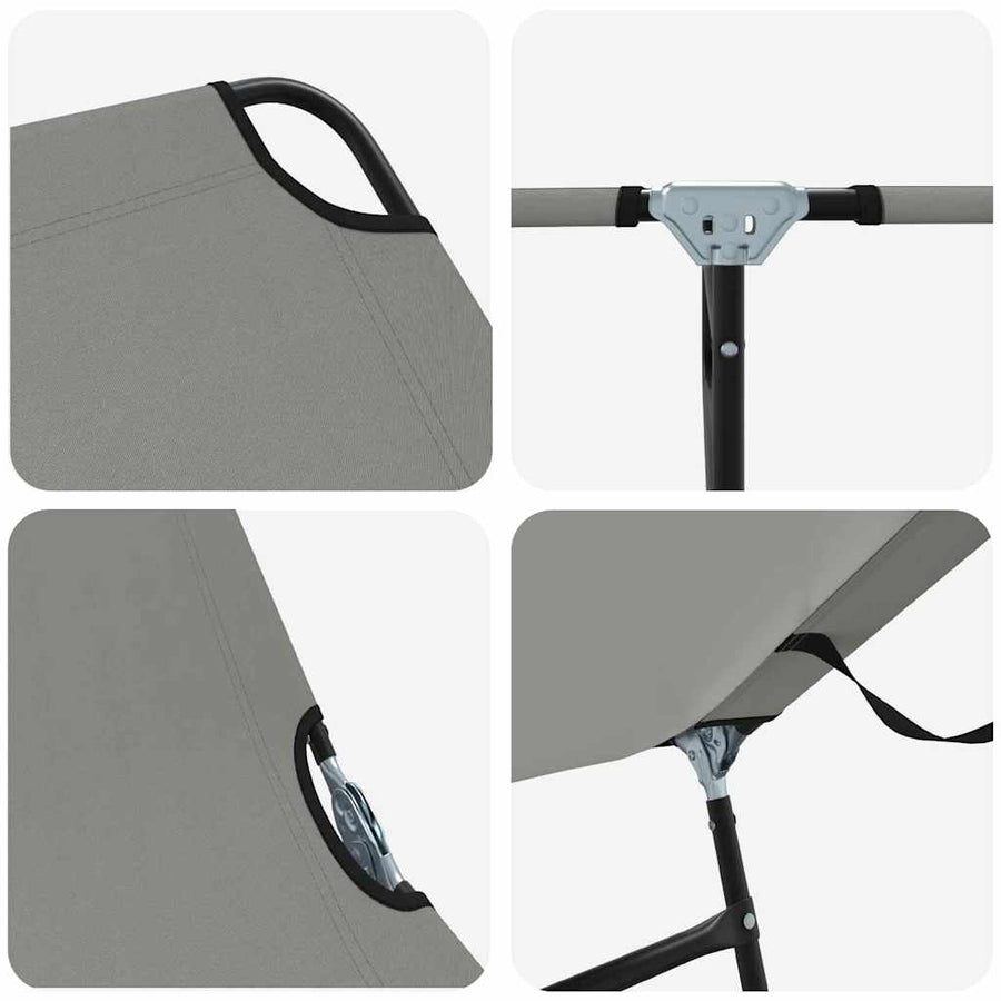 Opvouwbare zonnebed Grijs 188 x 57 x 86,5 cm Polyester