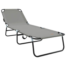 Opvouwbare zonnebed Grijs 188 x 57 x 86,5 cm Polyester