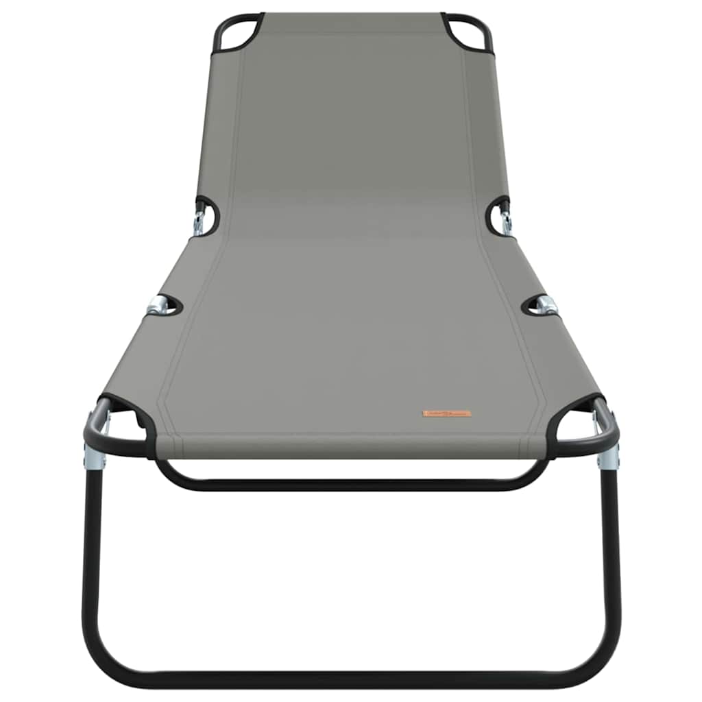 Opvouwbare zonnebed Grijs 188 x 57 x 86,5 cm Polyester