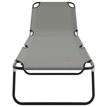 Opvouwbare zonnebed Grijs 188 x 57 x 86,5 cm Polyester