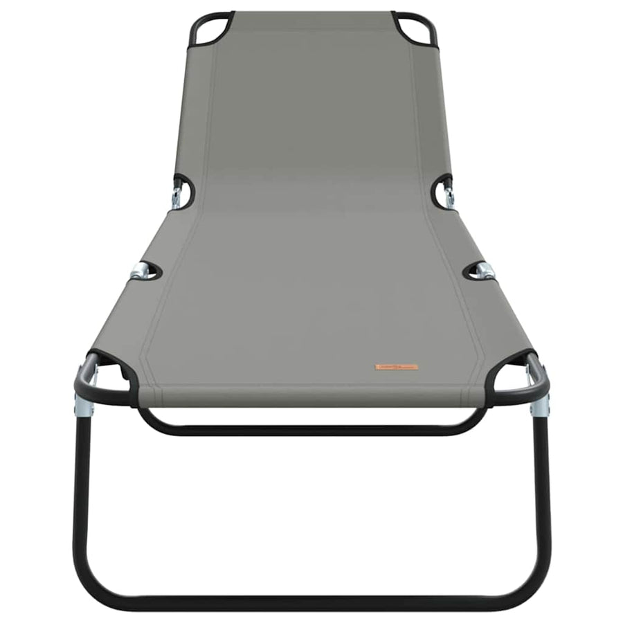 Opvouwbare zonnebed Grijs 188 x 57 x 86,5 cm Polyester