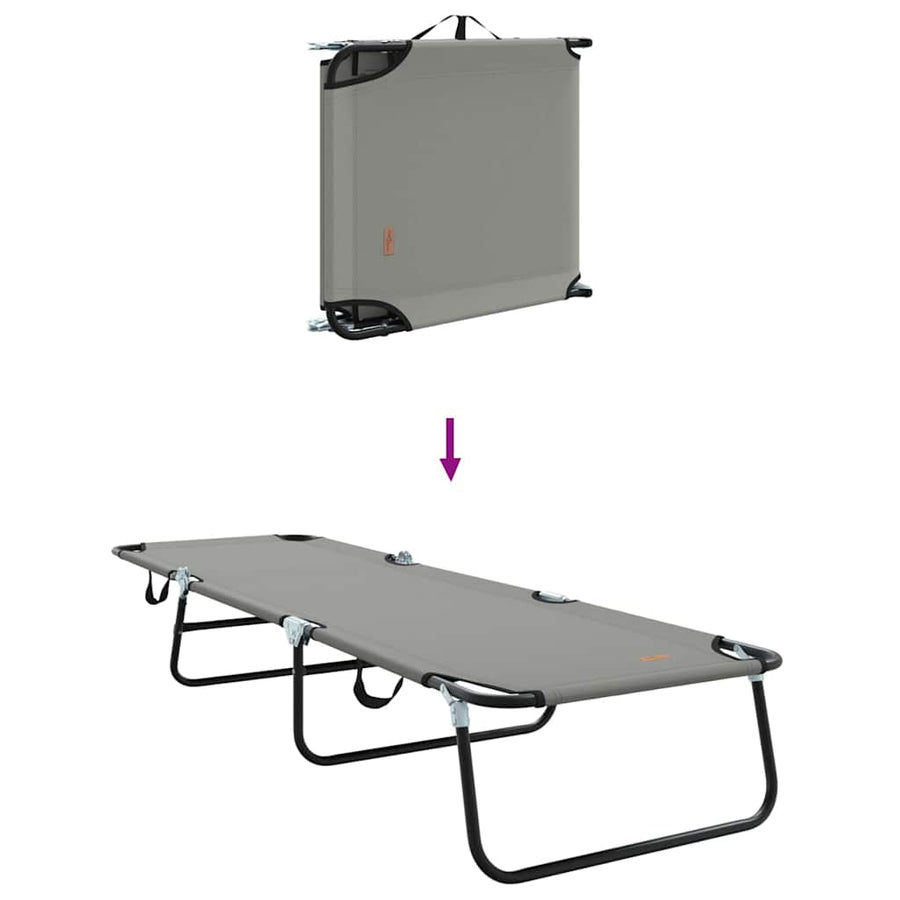 Opvouwbare zonnebed Grijs 188 x 57 x 86,5 cm Polyester