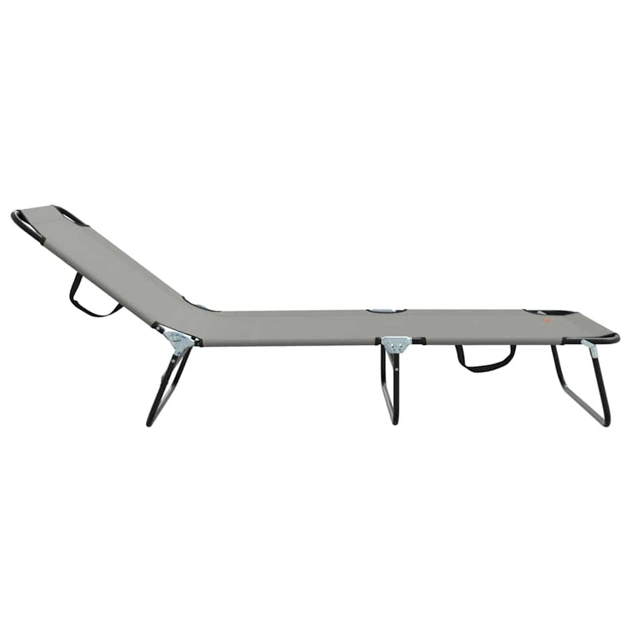 Opvouwbare zonnebed Grijs 188 x 57 x 86,5 cm Polyester
