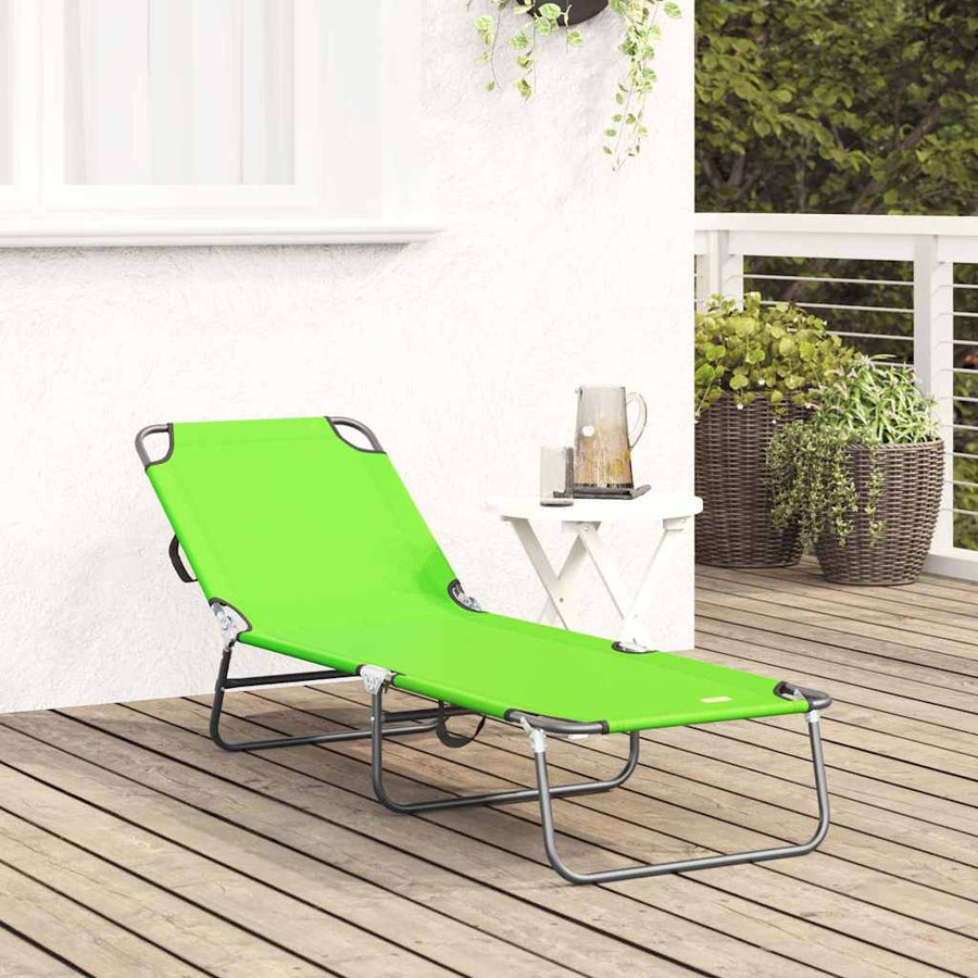 Opvouwbare zonnebed Groen 188 x 57 x 86,5 cm Polyester