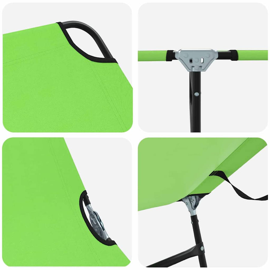 Opvouwbare zonnebed 2 pcs Groen 188 x 57 x 86,5 cm Polyester