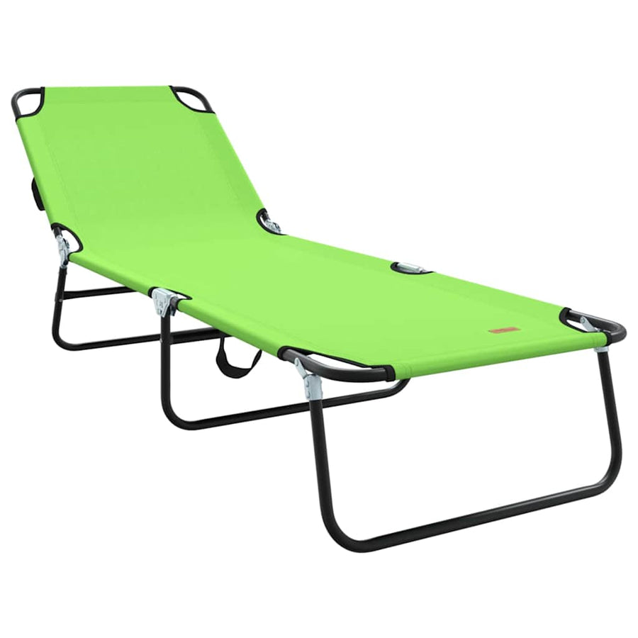 Opvouwbare zonnebed 2 pcs Groen 188 x 57 x 86,5 cm Polyester