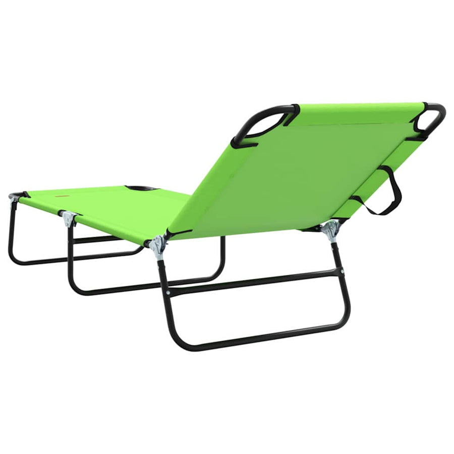 Opvouwbare zonnebed 2 pcs Groen 188 x 57 x 86,5 cm Polyester