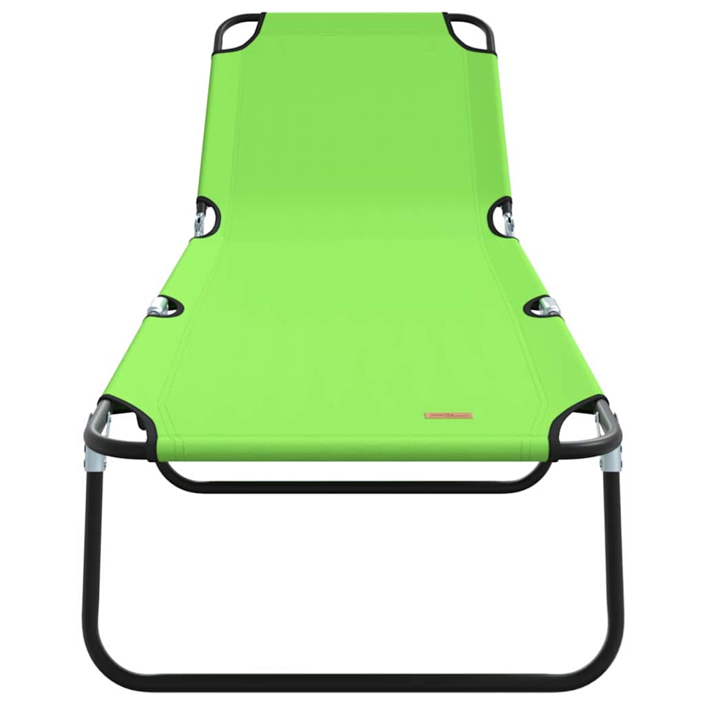 Opvouwbare zonnebed 2 pcs Groen 188 x 57 x 86,5 cm Polyester