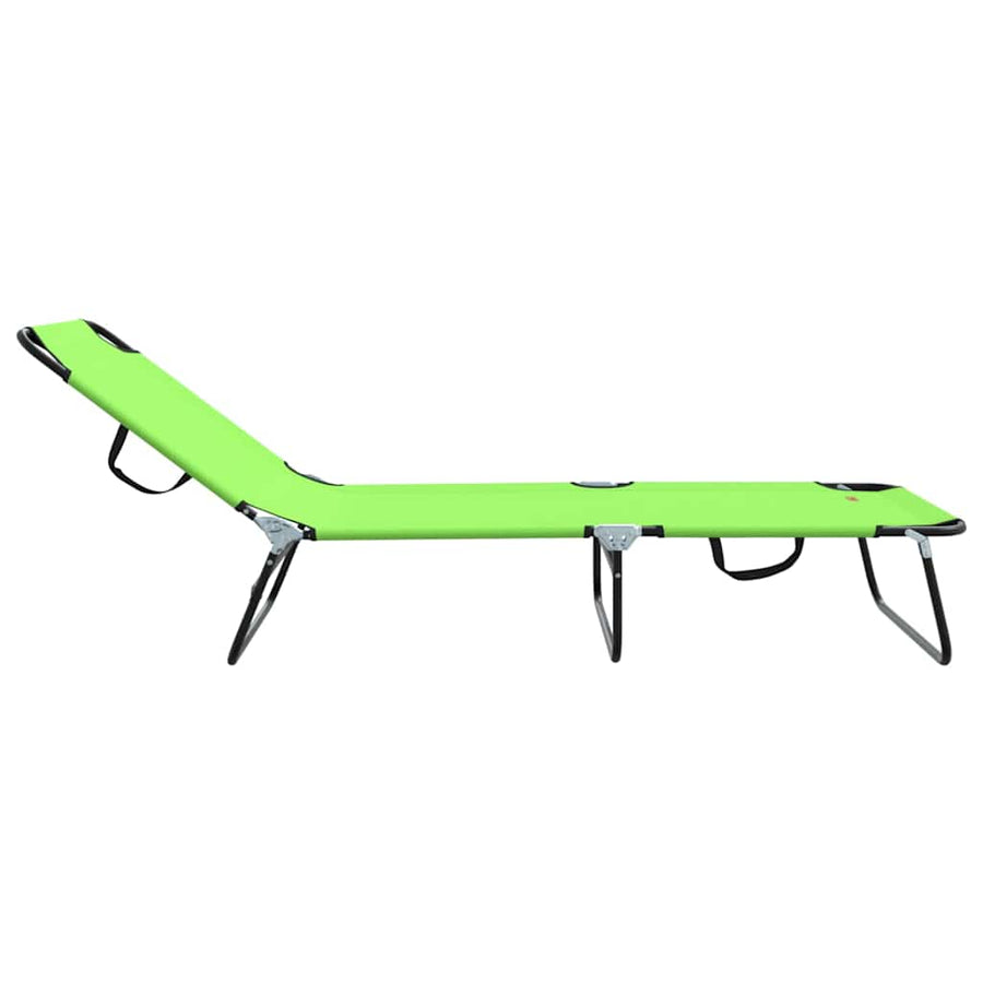 Opvouwbare zonnebed 2 pcs Groen 188 x 57 x 86,5 cm Polyester
