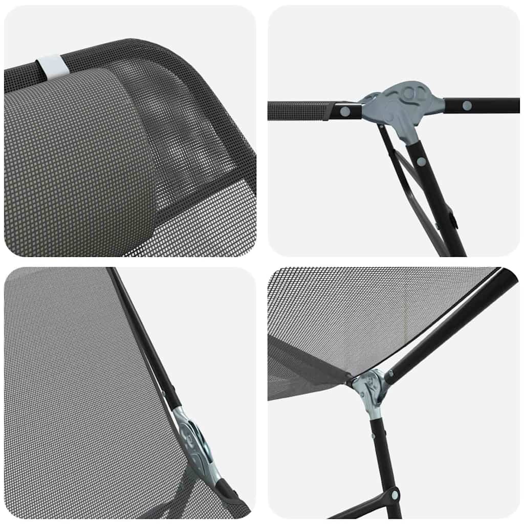 Opvouwbare zonnebed Grijs 182 x 55 x 85,5 cm Textileen