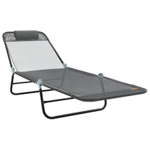 Opvouwbare zonnebed Grijs 182 x 55 x 85,5 cm Textileen