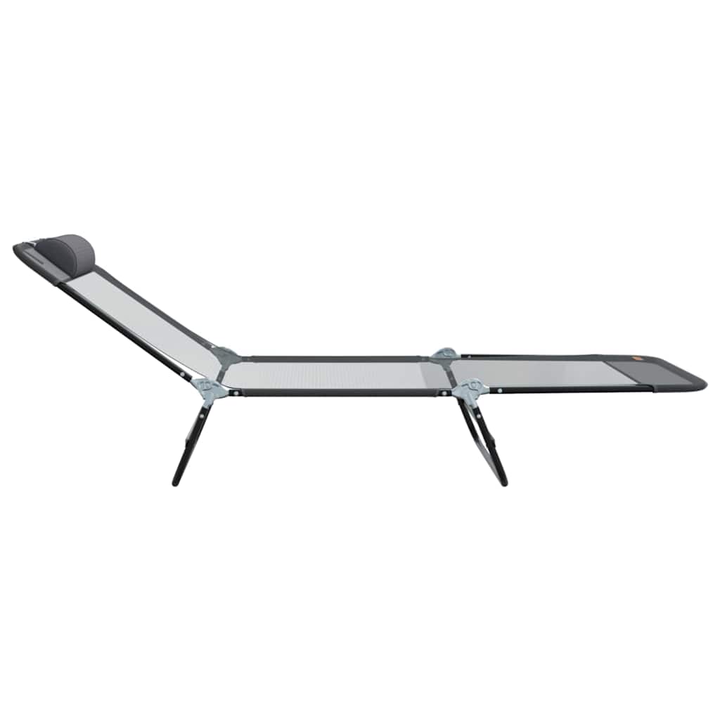 Opvouwbare zonnebed Grijs 182 x 55 x 85,5 cm Textileen